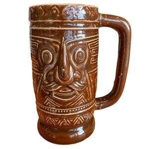 Vintage Tiki Bar Mug Brown Made In Japan 6" Westwood HTF